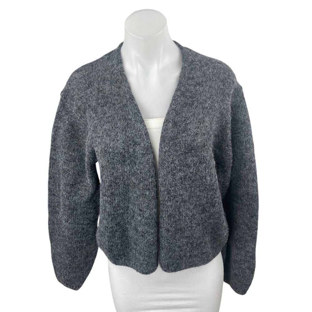 NEW Banana Republic Gray Wool Oversized Long Sleeve Open Cardigan Sweater Size S